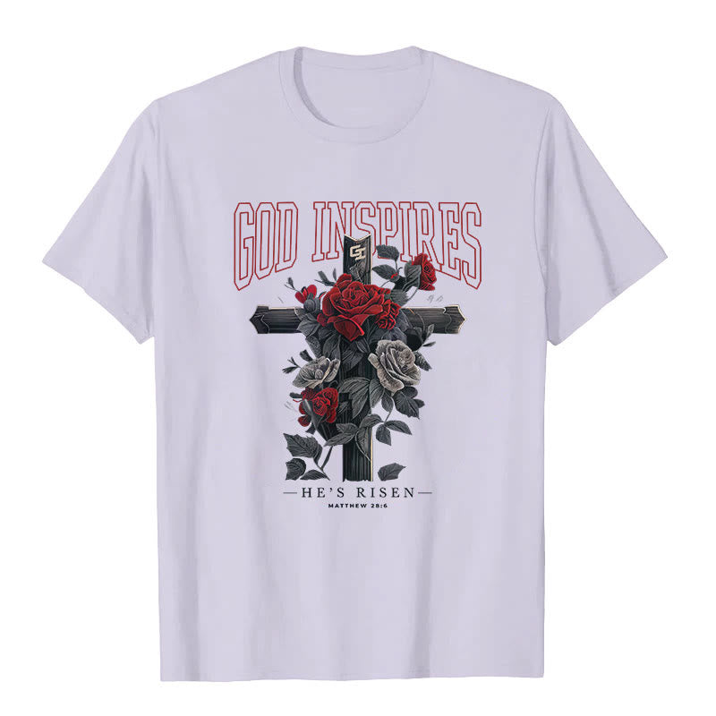 Christianartworkshop "GOD INSPIRES" T-shirt - Purple - 2XL - image 7