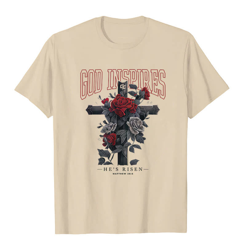 Christianartworkshop "GOD INSPIRES" T-shirt - Beige - 2XL - image 2