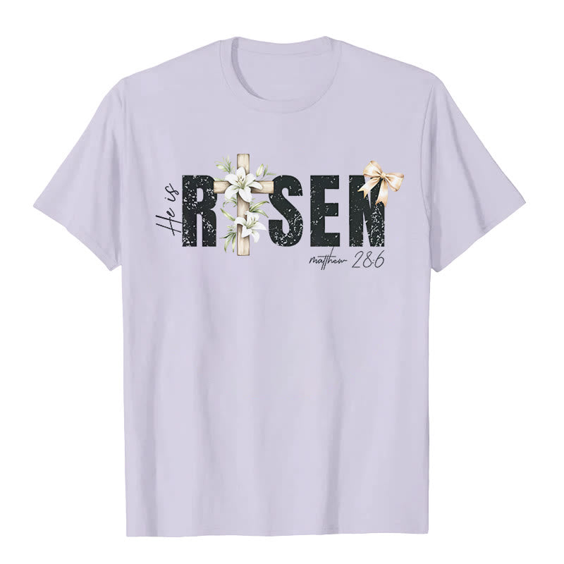 Christianartworkshop "He is RISEN" Short Sleeve T-shirt - Purple - 2XL - image 9