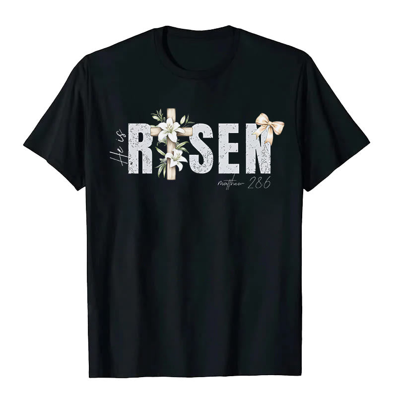 Christianartworkshop "He is RISEN" Short Sleeve T-shirt - Black - 2XL - image 3