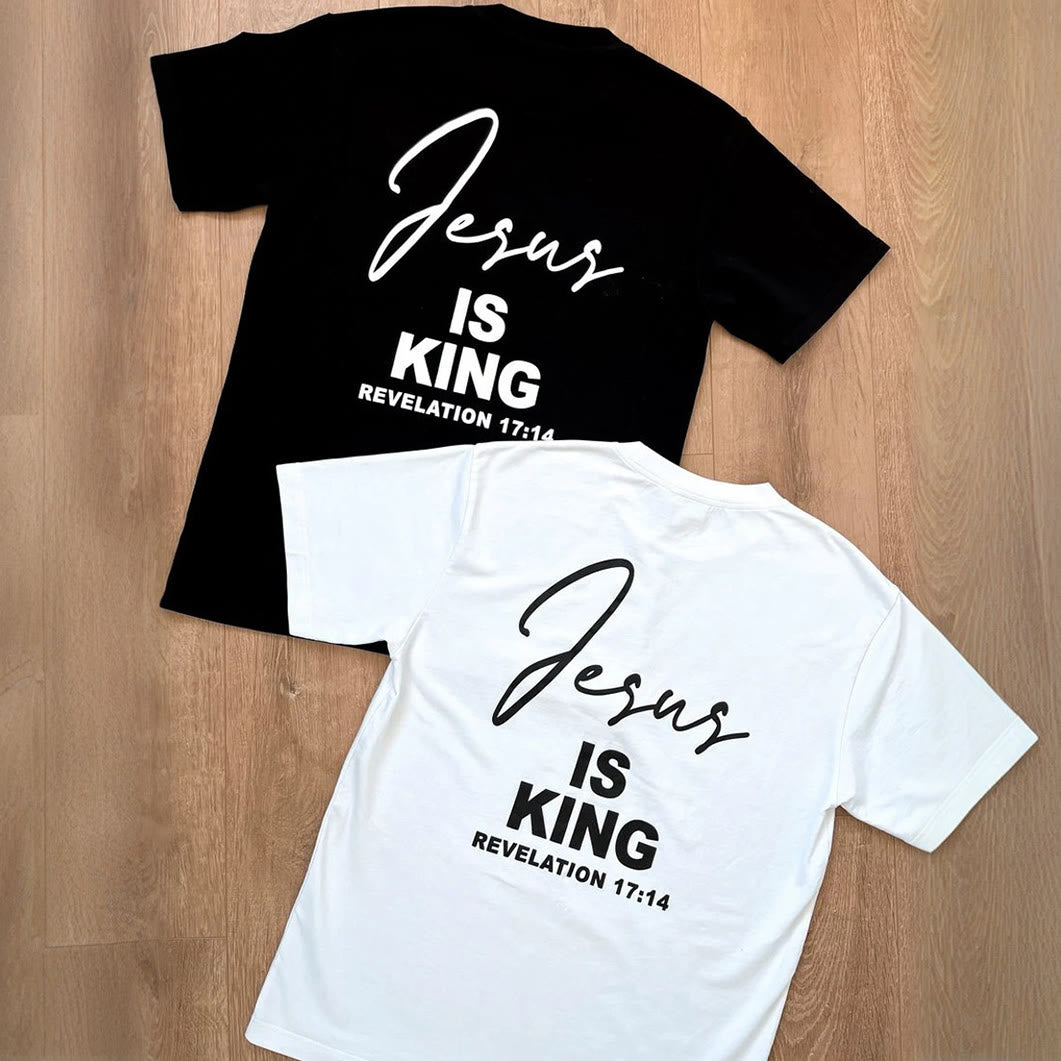 Christianartworkshop "Jesus IS KING" T-shirt - Black - 2XL - image 0