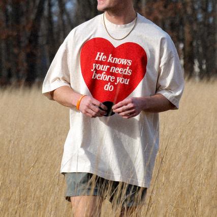 Christianartworkshop "He knows your needs before you do" T-shirt - image 1