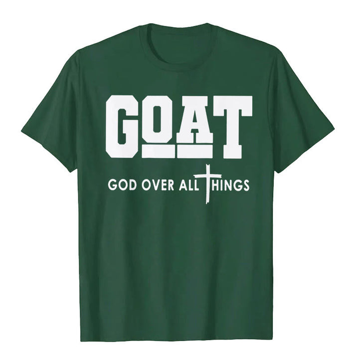 Christianartworkshop "GOD OVER ALL THINGS" T-shirt - Dark Green - 2XL - image 9