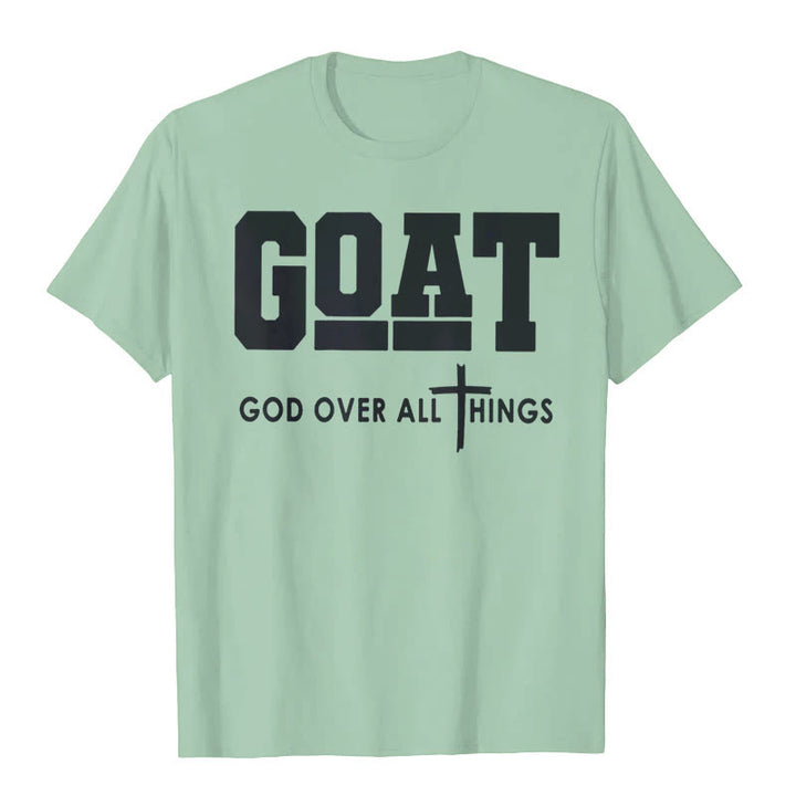 Christianartworkshop "GOD OVER ALL THINGS" T-shirt - Light Green - 2XL - image 8