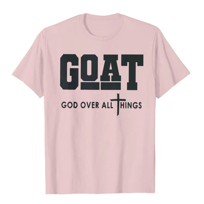Christianartworkshop "GOD OVER ALL THINGS" T-shirt - Pink - 2XL - image 7