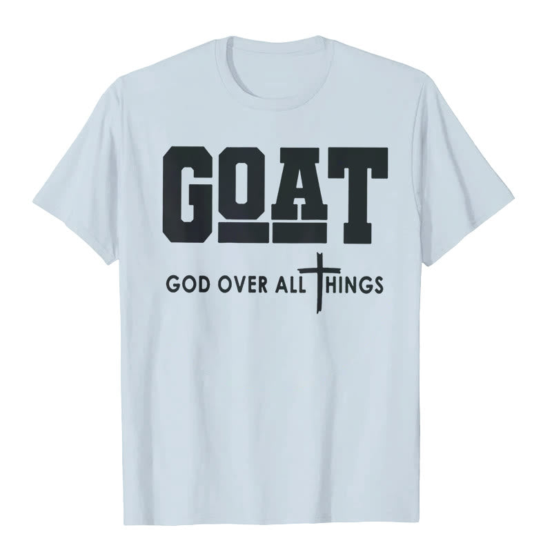 Christianartworkshop "GOD OVER ALL THINGS" T-shirt - Blue - 2XL - image 6