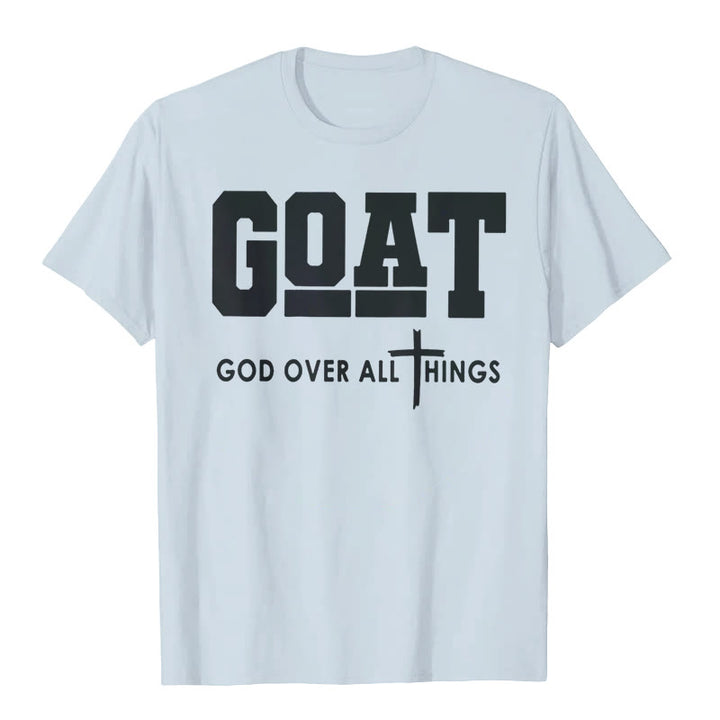 Christianartworkshop "GOD OVER ALL THINGS" T-shirt - Blue - 2XL - image 6