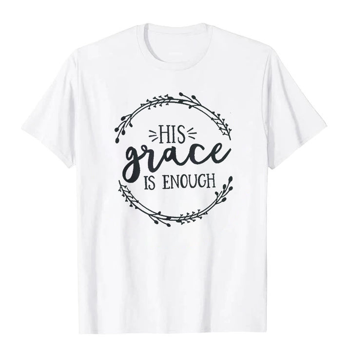 Christianartworkshop "HIS grace IS ENOUGH" T-shirt - White - 2XL - image 0