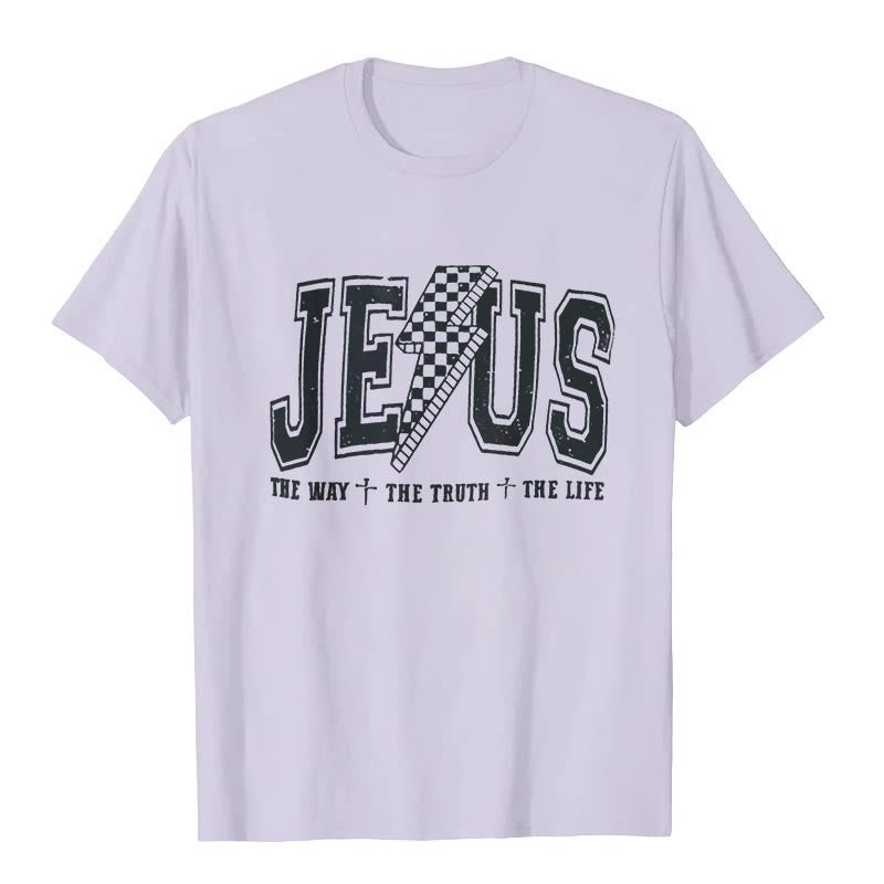 Christianartworkshop "JESUS THE WAY + THE TRUTH + THE LIFE" T-shirt - Purple - 2XL - image 7