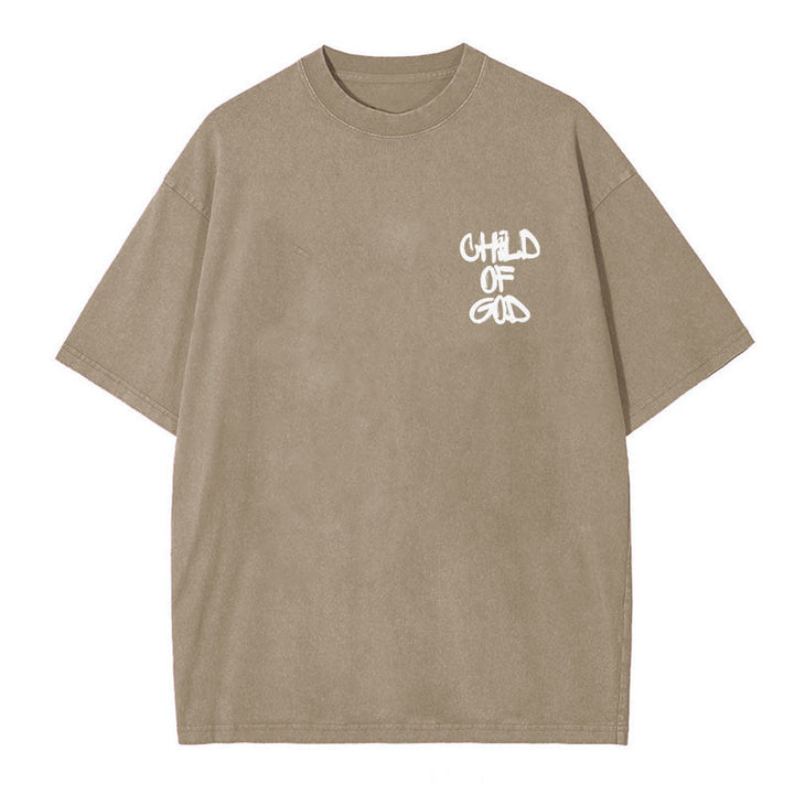 Christianartworkshop "CHILD OF GOD" Washed T-Shirt
