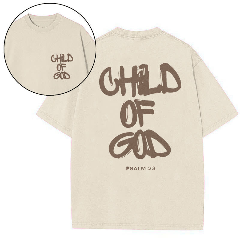 Christianartworkshop "CHILD OF GOD" Washed T-Shirt