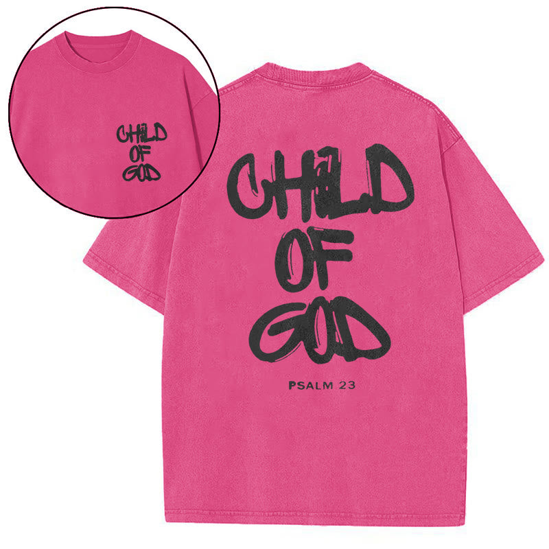 Christianartworkshop "CHILD OF GOD" Washed T-Shirt