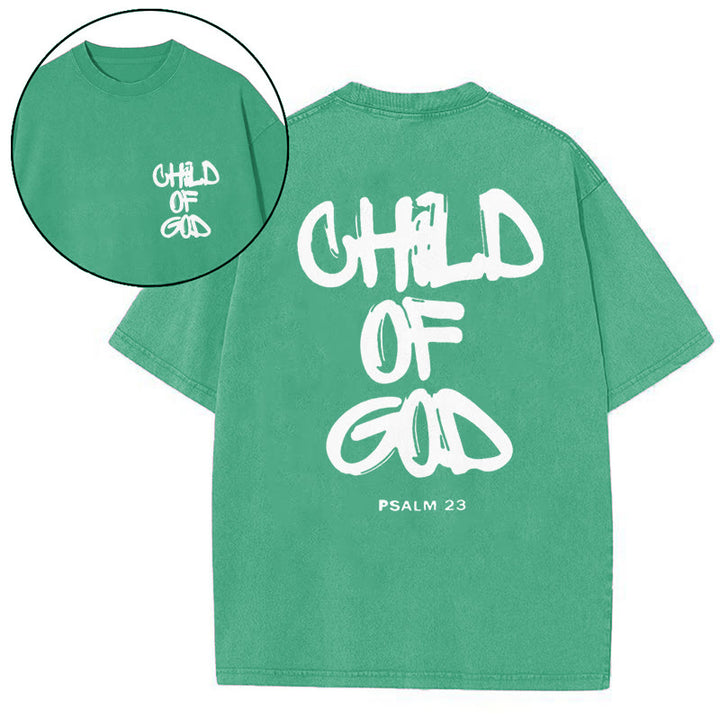 Christianartworkshop "CHILD OF GOD" Washed T-Shirt