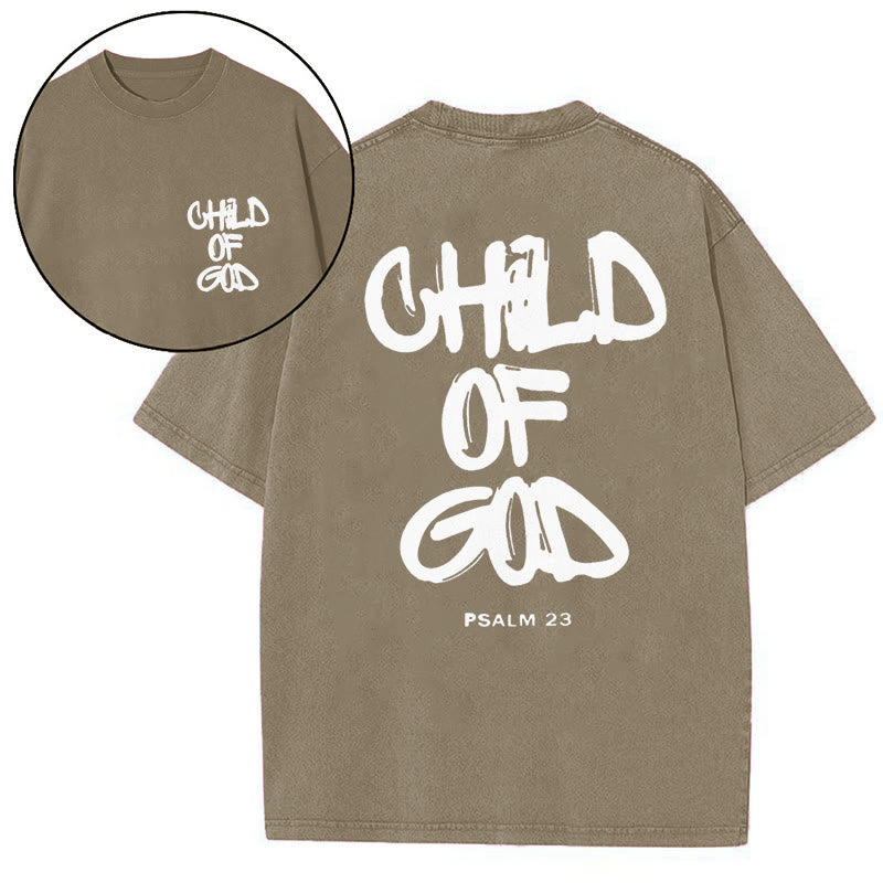 Christianartworkshop "CHILD OF GOD" Washed T-Shirt
