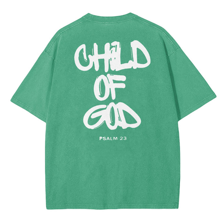 Christianartworkshop "CHILD OF GOD" Washed T-Shirt