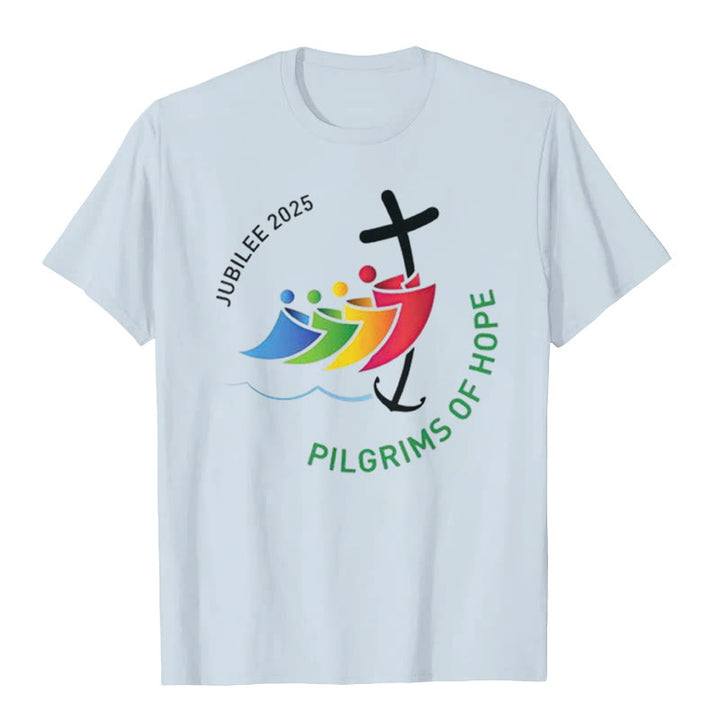 Christianartworkshop Jubilee 2025 - Pilgrims of Hope T-Shirt - Blue - 2XL - image 3