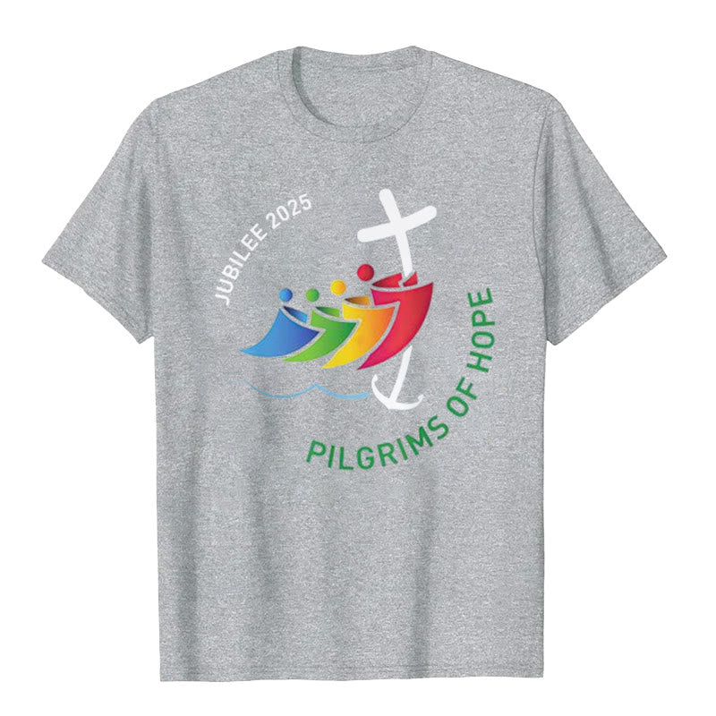 Christianartworkshop Jubilee 2025 - Pilgrims of Hope T-Shirt - Grey - 2XL - image 8