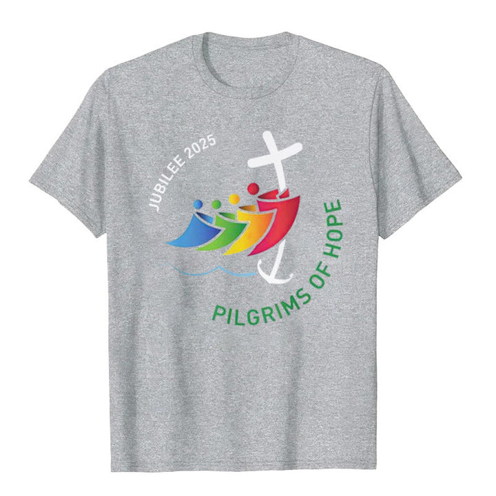Christianartworkshop Jubilee 2025 - Pilgrims of Hope T-Shirt - Grey - 2XL - image 8