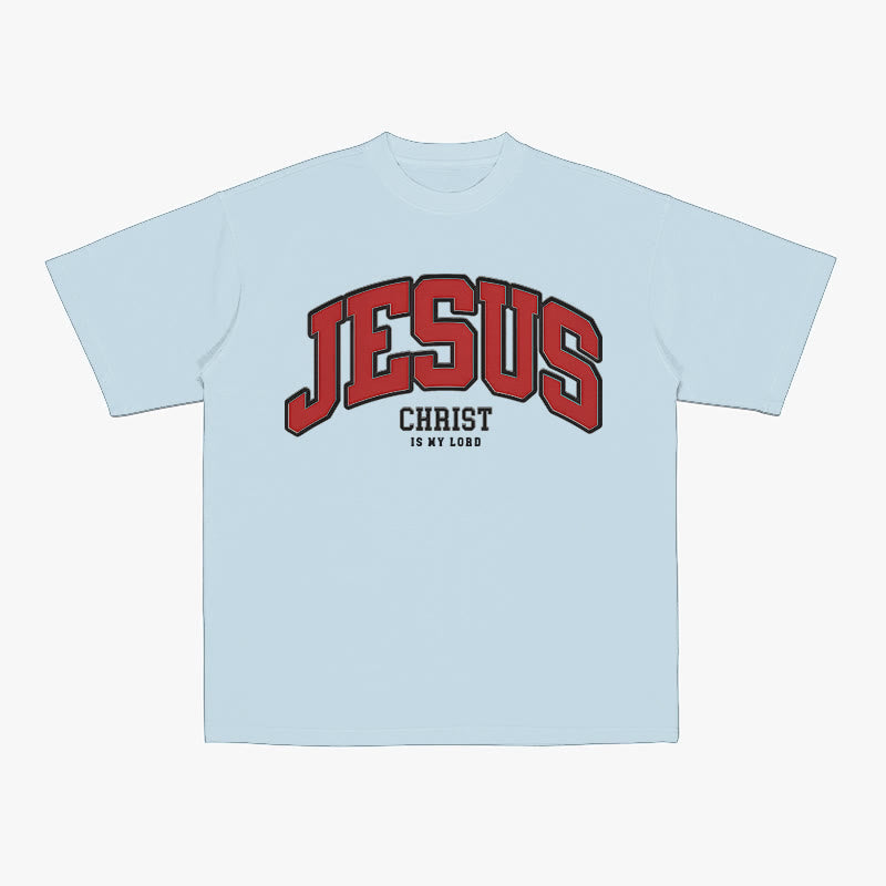 Christianartworkshop Bold Declaration 'Jesus Christ Is My Lord' Christian T-Shirt - Blue - 2XL - image 2