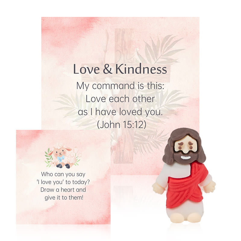 Christianartworkshop 5/10/20/30pcs Bible Verse Cards with Mini Jesus Figurines & Interactive Questions: Inspire and Educate - image 1