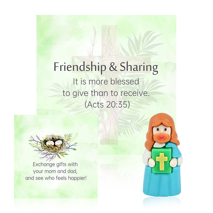 Christianartworkshop 5/10/20/30pcs Bible Verse Cards with Mini Jesus Figurines & Interactive Questions: Inspire and Educate - image 4