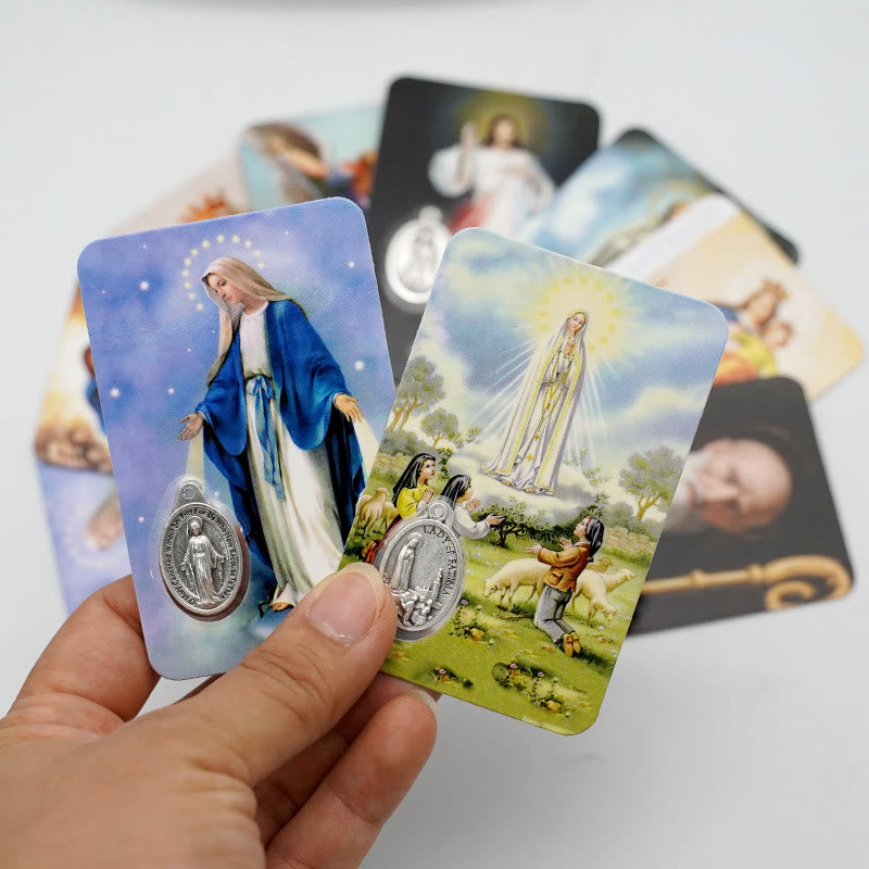 Christianartworkshop Our Lady & Jesus & Angels Paper Card: A Symbol of Holy Spirit and Power - image 0