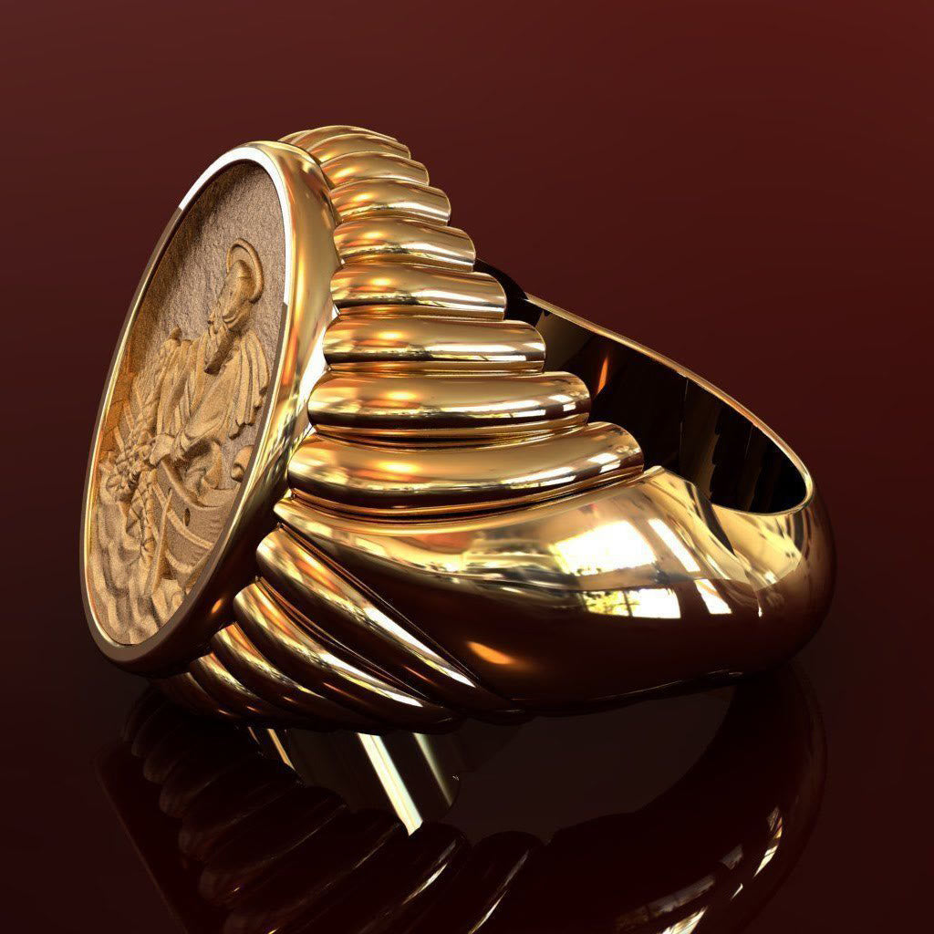 Christianartworkshop Fisherman Apostle's Legacy Ring: A Symbol of Faith and Devotion - image 2
