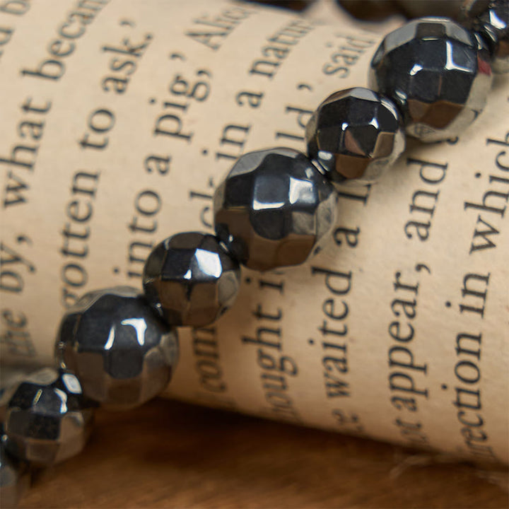 Christianartworkshop Shiny Black Gallstone Jerusalem - Inspired Bracelet: A Symbol of Faith