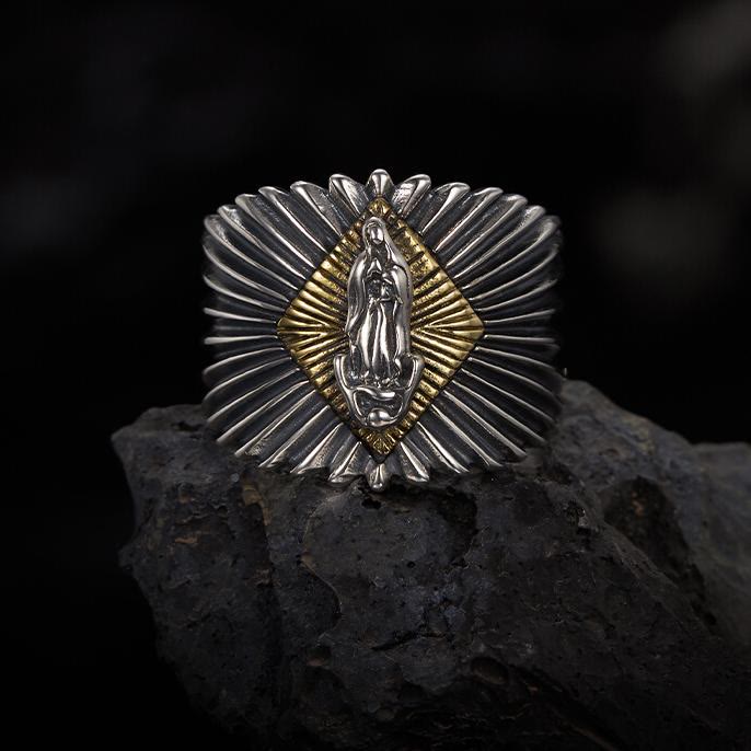 Christianartworkshop 925 Sterling Silver Our Lady Classic & Vintage Ring - In Devotion, Find Limitless Hope - Our Lady - image 0