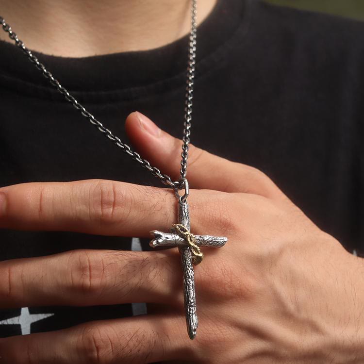 Christianartworkshop 925 Sterling Silver Cross of Thorns Necklace: A Symbol of Faith - image 1