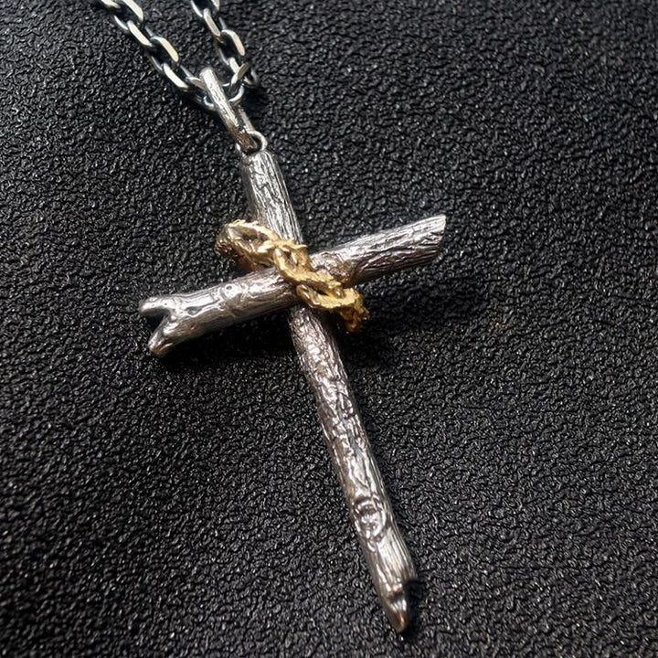 Christianartworkshop 925 Sterling Silver Cross of Thorns Necklace: A Symbol of Faith - image 5