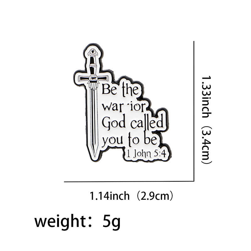 Christianartworkshop 3styles Jesus Quote Cartoon Metal Brooches: A Blend of Faith and Whimsy - image 6