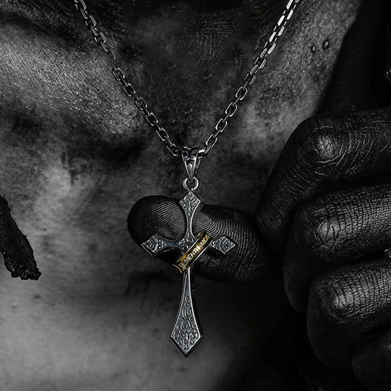 Christianartworkshop 925 Sterling Silver Modern & Minimalist Crucifix Necklace: A Symbol of Dark Talisman - image 4