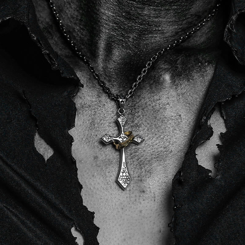 Christianartworkshop 925 Sterling Silver Modern & Minimalist Crucifix Necklace: A Symbol of Dark Talisman - image 2