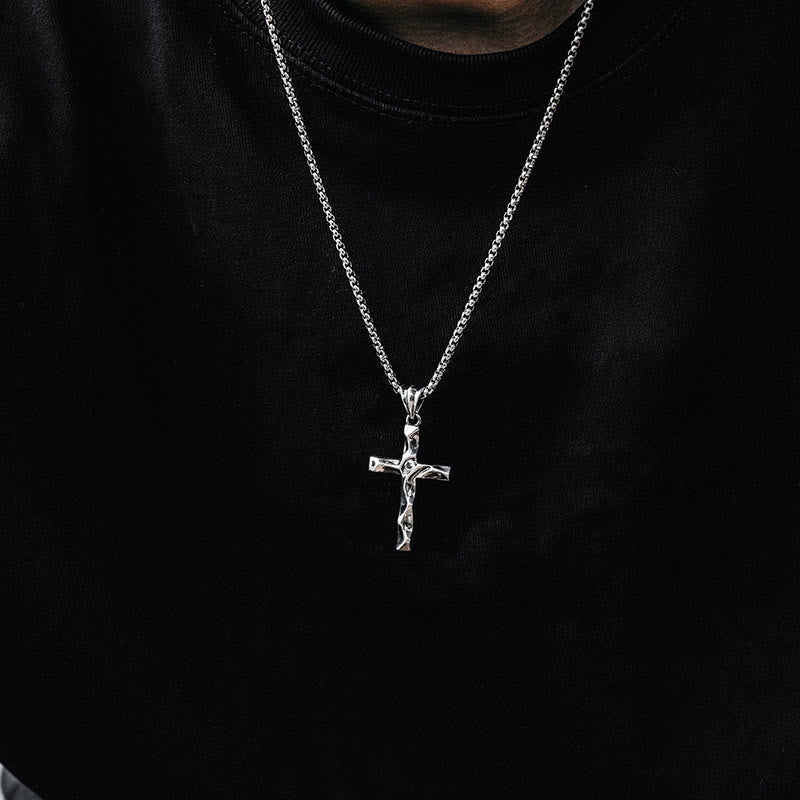 Christianartworkshop 925 Sterling Silver 2colors Zircon Cross Necklace: A Symbol of Elegance and Divine Grace - image 1