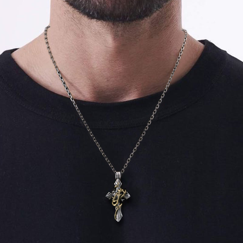 Christianartworkshop 925 Sterling Silver 2styles Vine Crucifix Necklace: Unleashing Your Dark Personality - image 3