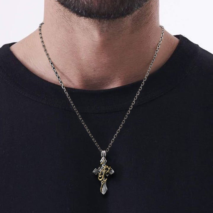 Christianartworkshop 925 Sterling Silver 2styles Vine Crucifix Necklace: Unleashing Your Dark Personality - image 3
