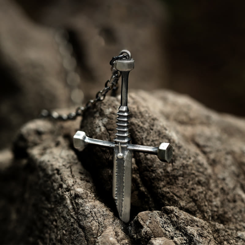 Christianartworkshop 999 Sterling Silver Broken Sword Cross Necklace: A Bold Statement of Resilience and Style - image 6
