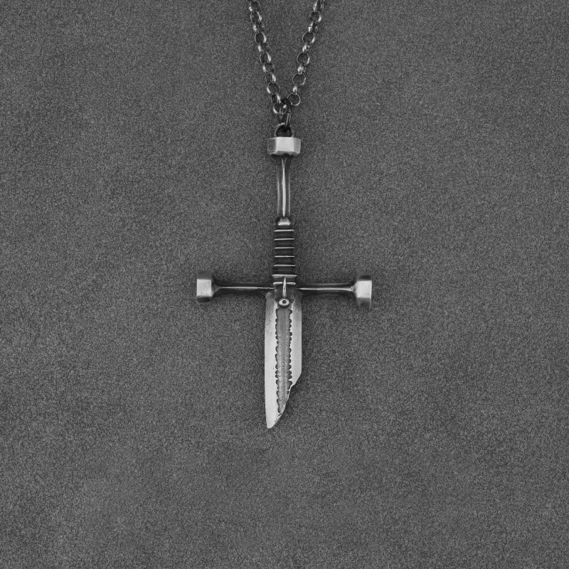 Christianartworkshop 999 Sterling Silver Broken Sword Cross Necklace: A Bold Statement of Resilience and Style - image 5
