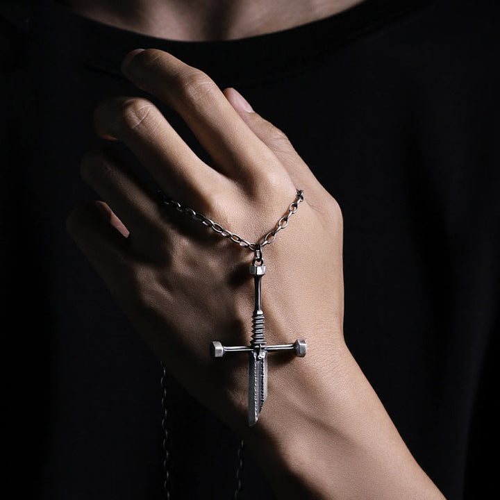 Christianartworkshop 999 Sterling Silver Broken Sword Cross Necklace: A Bold Statement of Resilience and Style - image 2