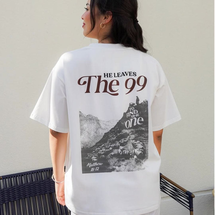 Christianartworkshop He Leaves the 99 to Find the One T-shirt - image 5