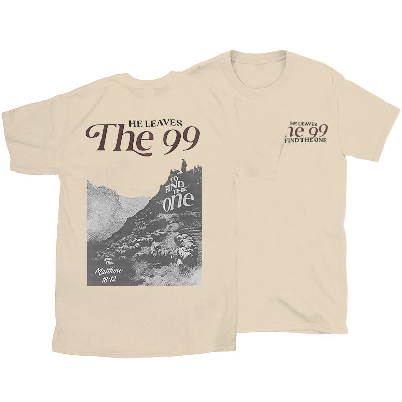 Christianartworkshop He Leaves the 99 to Find the One T-shirt - Beige - 2XL - image 13