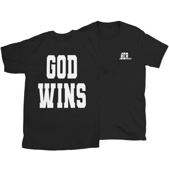 Christianartworkshop God Wins T-shirt - Black - 2XL - image 3