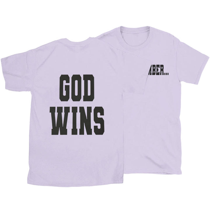Christianartworkshop God Wins T-shirt - Purple - 2XL - image 15