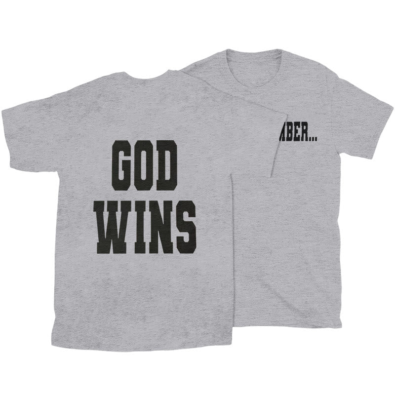 Christianartworkshop God Wins T-shirt - Grey - 2XL - image 24