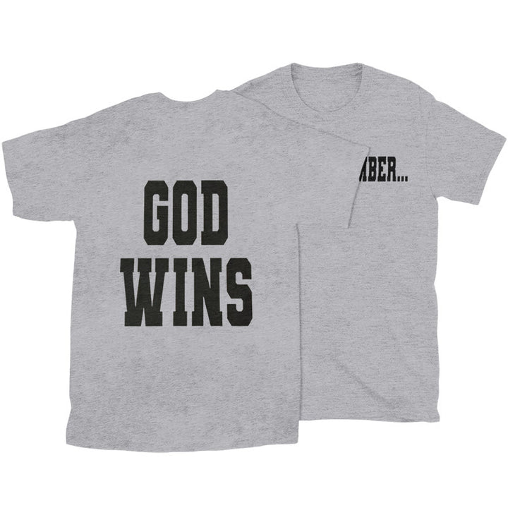 Christianartworkshop God Wins T-shirt - Grey - 2XL - image 24