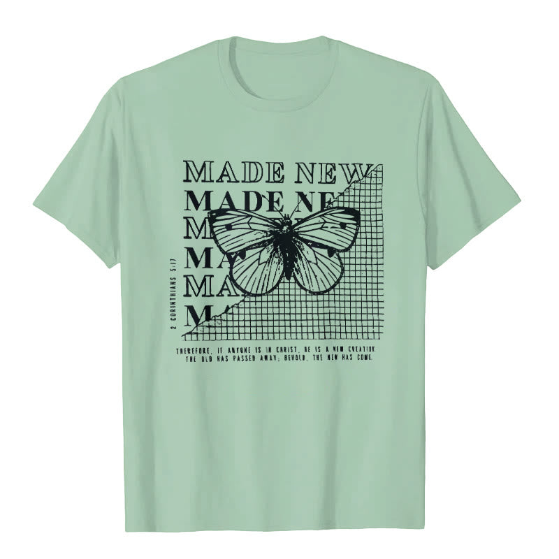 Christianartworkshop Made New T-shirt - Light Green - 2XL - image 6