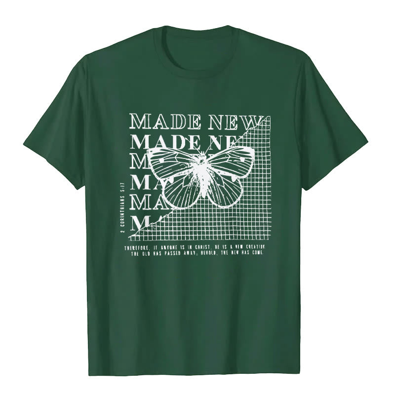 Christianartworkshop Made New T-shirt - Dark Green - 2XL - image 7