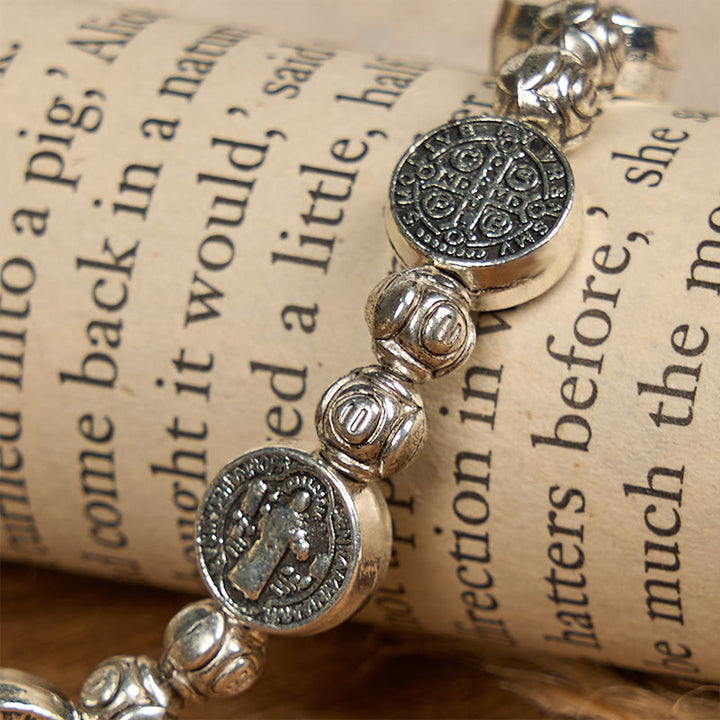 Christianartworkshop St. Benedict Crucifix Rose Bracelet: Timeless Christian Accessory for Daily Faith Expression - image 6