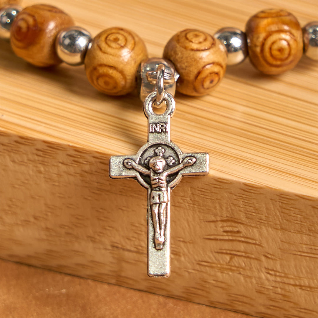 Christianartworkshop Jesus Icon Crucifix Rose Bracelet: Handmade Spiritual Jewelry with Exquisite Craftsmanship - image 6